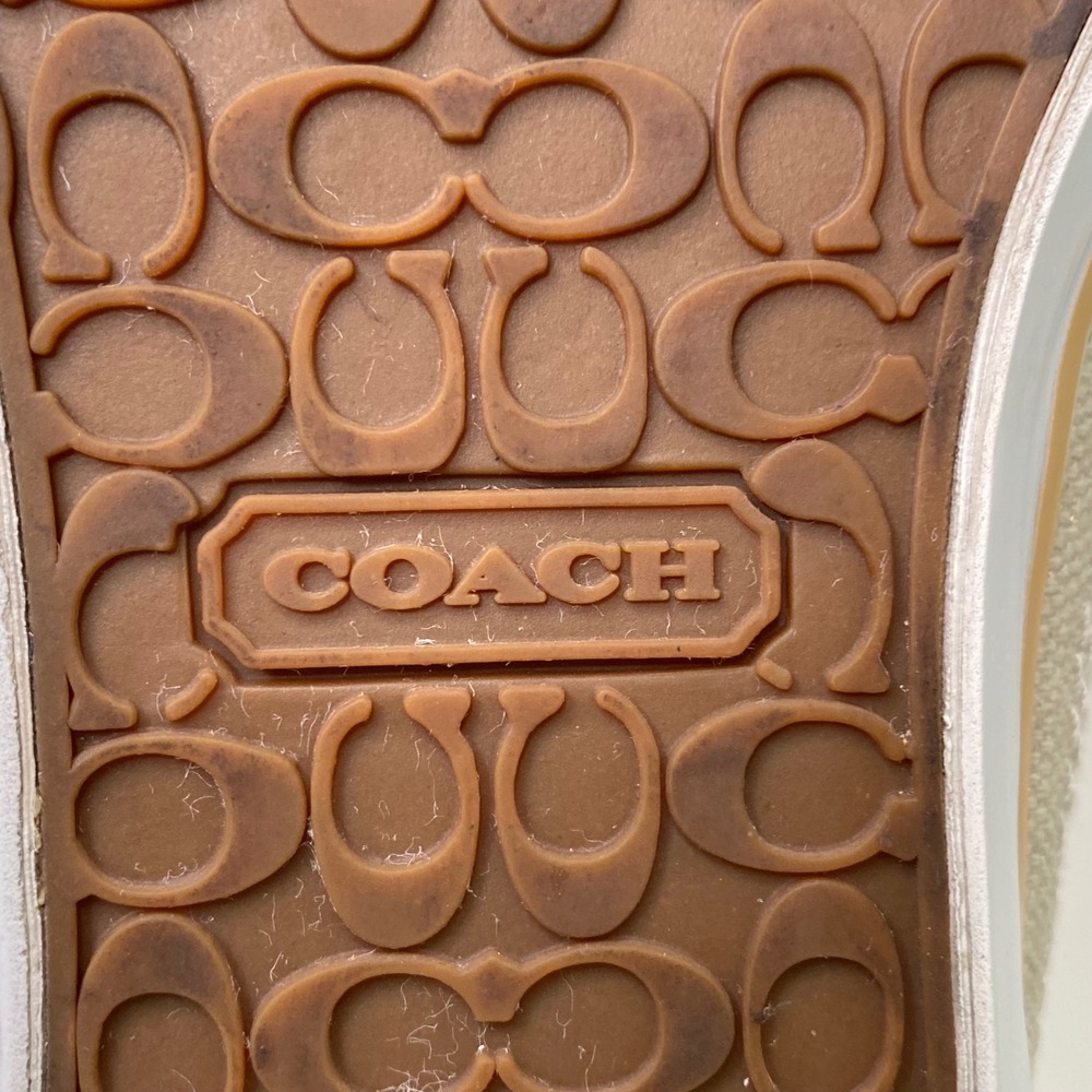 COACH Kennedi Slip On Sneakers Women's Gold Sequin Embellished Shoes 6B‎ - Picture 8 of 11